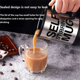 Automática Lazy Auto -agitação de caneca magnética Criativa 304 Aço inoxidável Coffee de leite de leite Copo Blender Smart Mixer Térmico 220509
