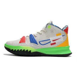 visions music UK - Mens Irving Kyrie 7 basketball shoes Womens Kyries 7s VII sneakers Visions Sport ART Film Music Multi color Halloween CNY tennis w273D