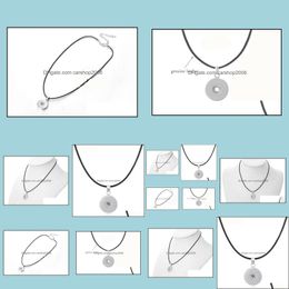 Pendant Necklaces Pendants Jewelry Fashion Women Alloy Necklace 18Mm Ginger Snap Button Charm Interchangeable Drop Delivery 2021 Z7Qi6