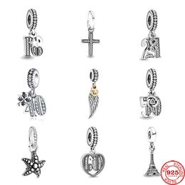 925 Sterling Silver Dangle Charm 16th 21st 40 50 60 Celebration Beads Bead Fit Pandora Charms Bracelet DIY Jewelry Accessories