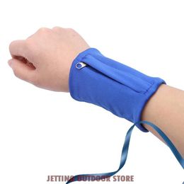 wrist arm pouches UK - Outdoor Bags Zipper Wrist Wallet Pouch Running Bag Basketball Yoga Wristband Sweatband Sports Arm For Key Card Storage SuppliesOutdoor