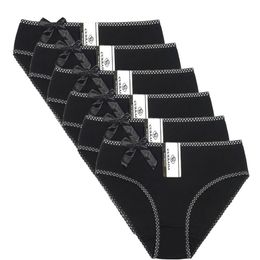 CURRADA 6pieces/lot black panties plus size cotton underwear women briefs lingerie solid panty female intimate XXL XXXL XXXXL 220422