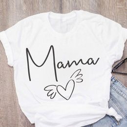 Hararuku Mama T-shirt Femme Women Short Sleeve Ulzzang Printed Mom Life Tshirt Vintage Tee Top Korean Clothes Women's