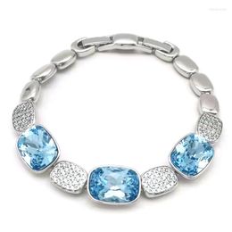 Charm Bracelets 11.11 Women Bracelet 2022 Made With Austria Crystal Luxurious Geometric Xuping Bangle Girl Wrist Accessories BijouxCharm Int