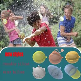 6Pcs Reusable Water Balloons for Beach Balls Toy for Quick Fill Water Bomb Self Sealing Game Kids Summer Outdoor Pool Party Toys