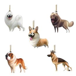 Interior Decorations Pc Auto Rearview Mirror Puppy Pendant Ornaments For Car Decoration Easter Model Birthday PresentsInterior