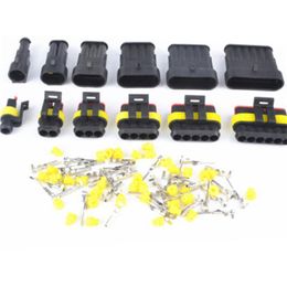 Other Lighting Accessories 1Set 1/2/3/4/5/6 Pin Way AMP Tyco Super Sealed Automotive Wire Connector Electrical Plug Terminals For CarOther