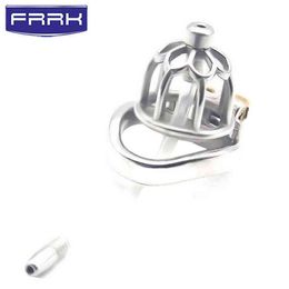 NXY Chastity Device Frrk Plum Blossom Men's Stainless Steel Lock Cb Ring Adult Sex Products Bird Cage 0416