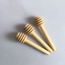 Honey Stir Bar Mixing Handle Jar Spoon Practical 1Pc Wood Dipper Long Sticks Supplies Honeys Kitchen Tools Mini Wooden Stick DH978