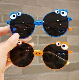 summer Children sunglasses personality small face Anti UV full frame cartoon lovely Polarising personality round black ETEglasses fashion kid eyewear