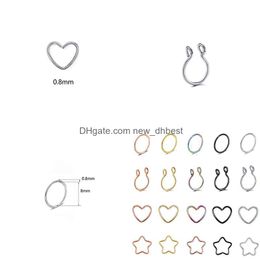 navel bell button rings body Jewellery piercing newdhbest beidien new product combination nose ring 20pcs set puncture stainless steel nails punch