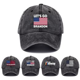 Lets Go Brandon FJB Dad Hat Baseball Cap for Men Funny Washed Denim Adjustable Hats Fashionable Temperamental Distinctive 220513