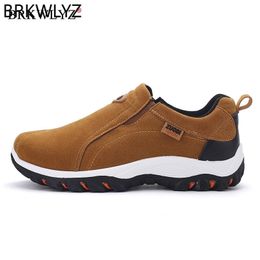 Mens Walking Shoes SlipOn Comfortable Antislip Sneakers Footwear Breathable Big Size 3948 220716