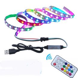 Strips Led Strip With USB Bluetooth Control SMDRGB IC Smart Driver Chip Addressable 30/60/144leds/M 1M 2M 5MLED StripsLED
