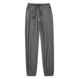 Men's Sleepwear Spring Autumn Pyjama Pants Men Modal Home Ankle-Tied Stretch Casual Loose Large Size Anti Mosquito Air ConditioningMen's
