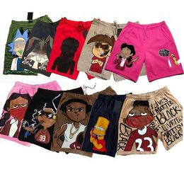 Desinger шорты с героями мультфильмов, мужские хлопковые шорты с биркой, мужские баскетбольные шорты для мужчин, большие размеры S-3XL
