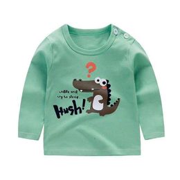 Baby Girls Boys Tshirt Long Sleeve Kids Cotton Childrens Tops Dragon Print Toddler Girl Winter Clothes 220812