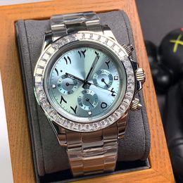Diamond Mens Watch Automatic Mechanical Watches 42mm Sapphire Luminous Bezel Waterproof Fashion Business Wristwatches Montre De Luxe Men