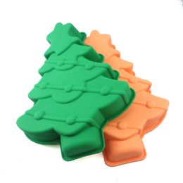 Xmas Series Christmas Tree Big Cake Silicone Mould Decorating Tool Set DIY Mousse Toast Baking Pan Bread Pastry Biscuit 220601