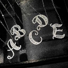 Pendant Necklaces Creative 26 Letters Necklace Geometric Fashion S925 Jewelry For Women Wedding Charm Neck Chain Birthday GiftPendant
