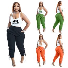 Summer Clothes for Women 2022 Outfits Two Piece Set Solid Tracksuits Sleeveless Tank Top Pants Yoga Sports suits Crop Tops Sweatpants Casual Matching Sets 7681