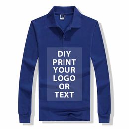 On demand Custom Polos Men Cotton Polo Shirts Custon Printing Brand Design Your Own Polosports Unisex Tops Printed Text 220713