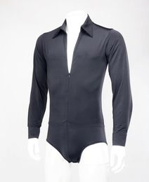 Stage Wear Adult Men Latin Dance Clothes 2022 High Quality Long Sleeve Black Gentleman Standard Ballroom Waltz Flamenco Dancing ShirtStage