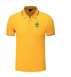 Sweden Men's and women's POLO shirt silk brocade short sleeve sports lapel T-shirt LOGO can be Customised