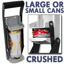 metal can crusher UK - 16 Oz Aluminum Can Crusher & Bottle Opener Heavy Duty Metal Wall Mounted Soda Beer Smasher Eco-Friendly Recycling Tool T2003232572