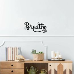 Breathe Metal Wall Sign Wall Art Decorative Accent Home Decor Mindfulness Sign