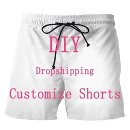 We Accept Dear Customer Design Anime P o Star Singer Pattern DIY Streetwear Shorts Men Women 3D Print Beach T114 220707