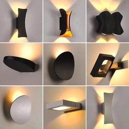 Wall Lamp Modern Lamps Aluminium White And Black Brushed Decoration Living Room Bedside Lights Indoor Outdoor Waterproof LightsWall