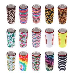 Drinkware Beer Sleeve Water Bottle Cover Neoprene Insulator Sleeves BagCase Portable Camping Can Cup Soda Cover Drink Cooler