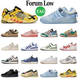 Designer Bad Bunny Forum 84 Low Casual Shoes Buckle Cream Yellow Blue Tint Easter Egg Women Mens Trainers Outdoor Sports Sneakers