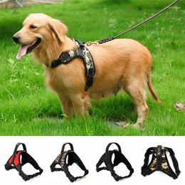 Dog Collars & Leashes Adjustable Nylon No Pull Harness Vest For Big Large Leash Medium Small Husky Dogs SuppliesDog LeashesDog