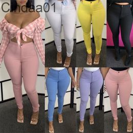 Womens High Elastic Pencil Pants New Solid Colour Leggings For Spring And Summer Ladies Casual Sports Yoga Pant