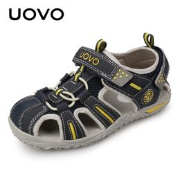 UOVO Brand Summer Beach Footwear Kids Closed Toe Toddler Sandals Children Fashion Designer Shoes For Boys And Girls #2438 220621
