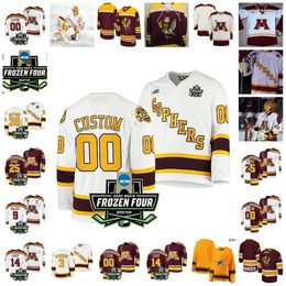 2022 NCAA Frozen Four Championship Minnesota Golden Gophers Hockey Jersey Custom 2 Emily Brown 3 Catie Skaja Audrey Wethington Madeline Wethington Gracie Ostertag