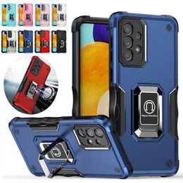 Military Flag Rugged Defender Heavy Duty Cases Ring Stand For Samsung S21 FE S22 Plus S23 Ultra A12 A22 A32 A52 A72 A03 Core A03S A04 A04S A04E A13 A33 A53 A73 A23 A14 A34 A54