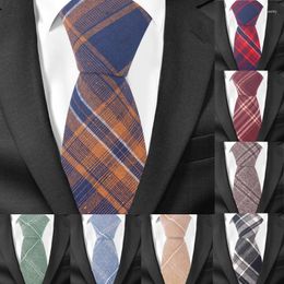 Bow Ties Cotton Plaid Fashion Neck Tie For Suits Skinny Men Women Man Necktie Gravatas Wedding Business Fier22