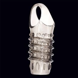 Sex toys masager Penis Cock Massager Toy Hum Ha Two Will Be Big Thread Sleeve Men's Wolf Tooth Sperm Locking Ring Lengthened and Thickened Resistance 8XXQ