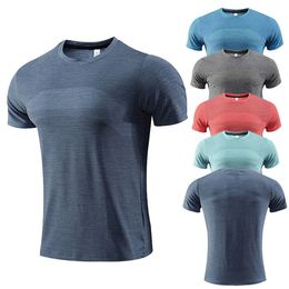 lu-9138 short-sleeved men's quick-drying clothes summer casual tops Europe and the United States Amazon running fitness clothes training clothes