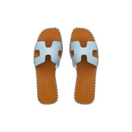 H Sandal France H Family E Slippers Sandal Orans Sandal Sandals Grape Mother Summer Leather Beach Shoes Leisure Flat Bottomed Outer Wearing H 567