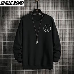 SingleRoad Mens Crewneck Sweatshirt Men Autumn Oversized Japanese Streetwear Hip Hop Black Hoodie Men Sweatshirts Hoodies LJ201028