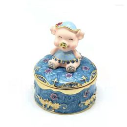 Jewelry Pouches Bags Valentine's Day Christmas Enamel Romantic Pig Storage Box And Ornaments Wynn22