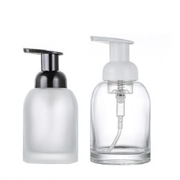 375ml 250ml frosted glass foaming pump bottle foam pump for hand soap dispenser SHIP BY OCEAN EXPRESS