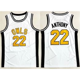 Nikivip Custom Retro Carmelo Anthony #22 Owls Towson High School Basketball Jersey Men's Stitched White Size S-4XL Any Name And Number Top Quality