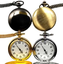 Wholesale 4Colors Quartz watches Chain Bronze pocket watch