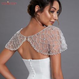 Headpieces G14 Wedding Wraps Bridal Cape Luxury Party Bolero Elegant Jacket Women For Detachable Vest WeddingHeadpieces