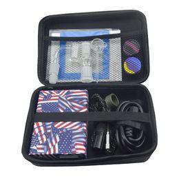 Smoking Colorful Dnail E-nail 20mm Coil Hearter Quartz Dab Bongs Electric Enail Dab Rig Kit PID Controller Dabber Box 14mm 18mm male Joint for Glass Water Vaporizer